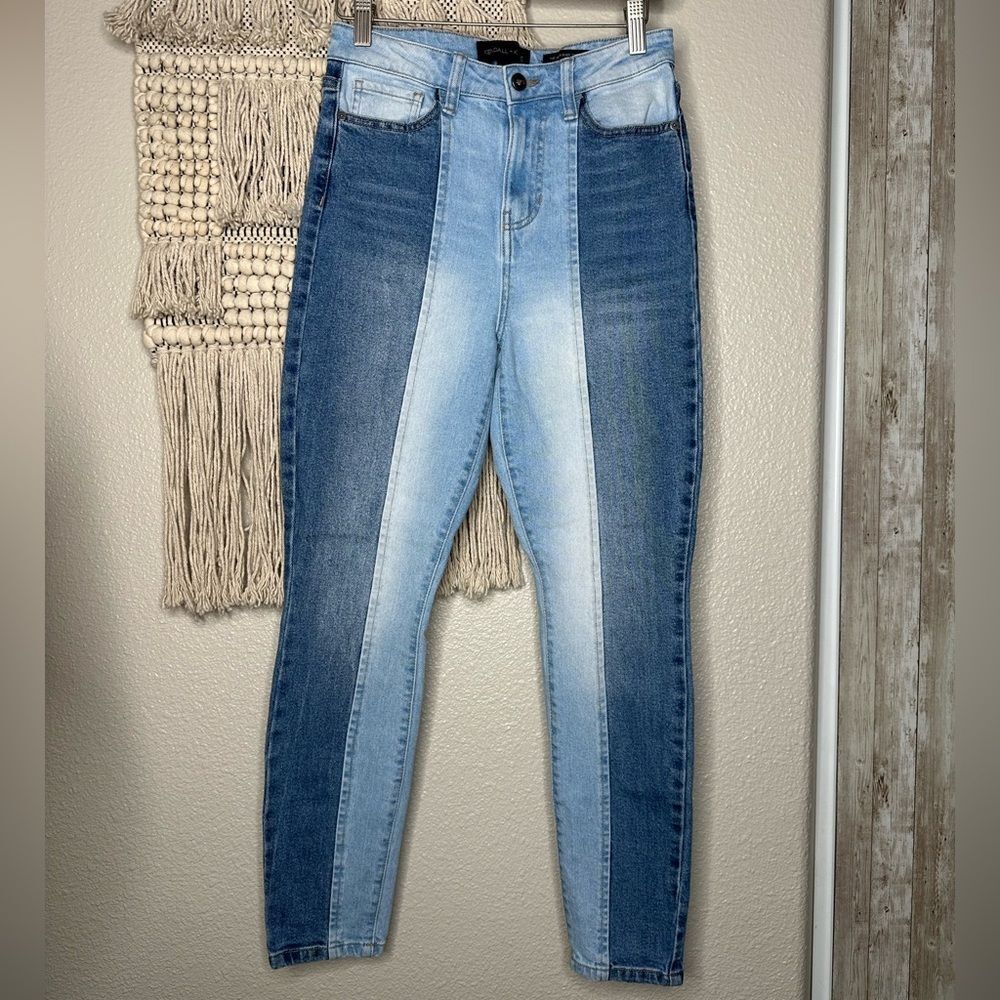 Kendall & Kylie Two-Tone Ultra Babe Skinny Jeans
